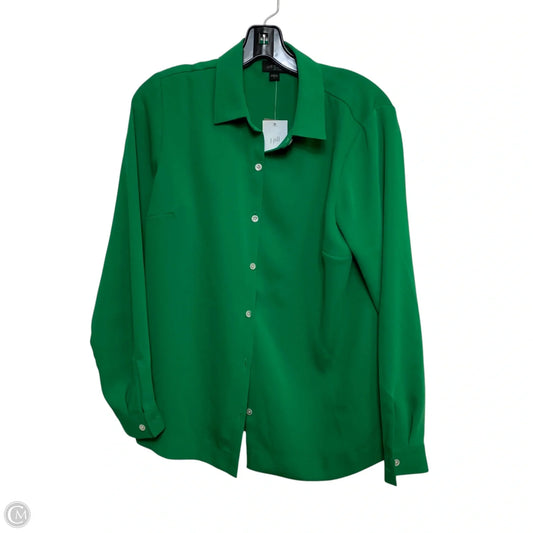 Blouse Long Sleeve By J. Jill In Green, Size: S