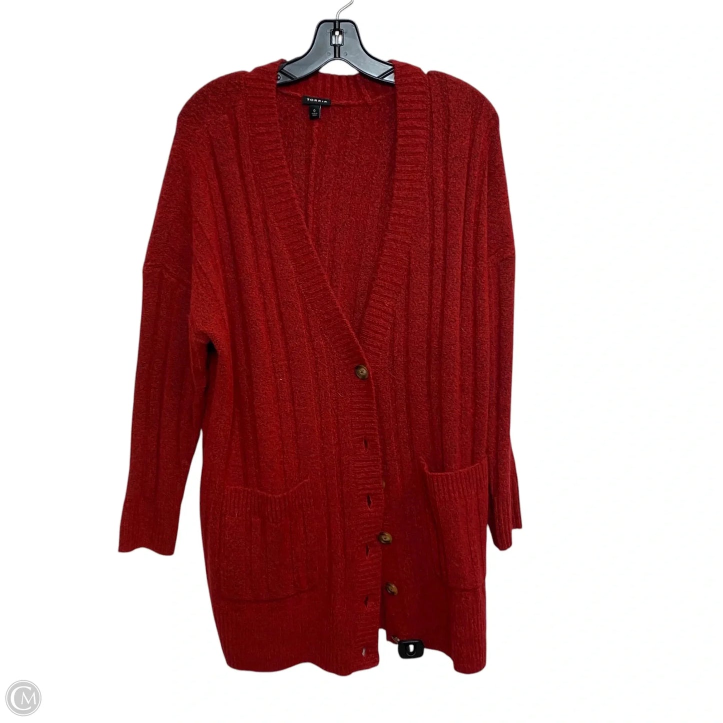 Sweater Cardigan By Torrid In Red, Size: L