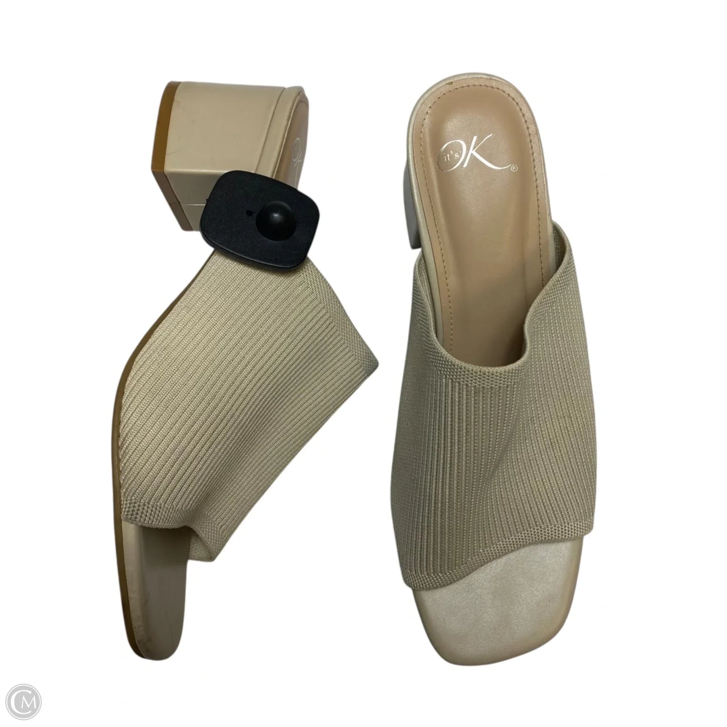 Sandals Heels Block By It’s Okay In Tan, Size: 12