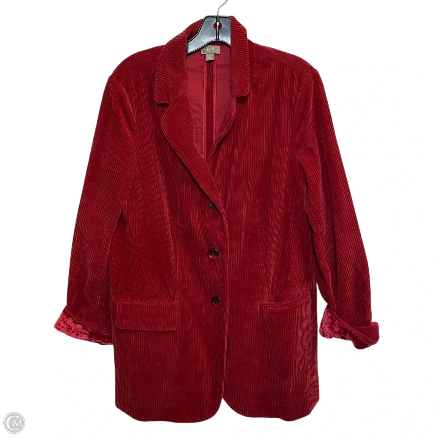 Top Long Sleeve By J. Jill In Red, Size: Mp