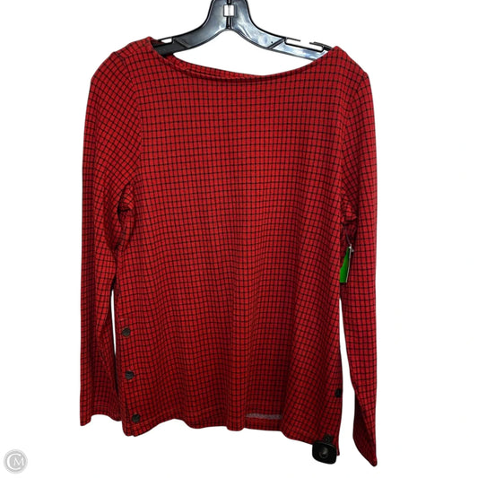 Top Long Sleeve By J. Jill In Black & Red, Size: Mp