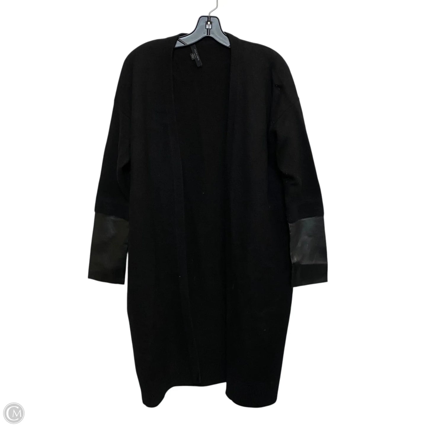 Sweater Cardigan Designer By All Saints In Black, Size: S