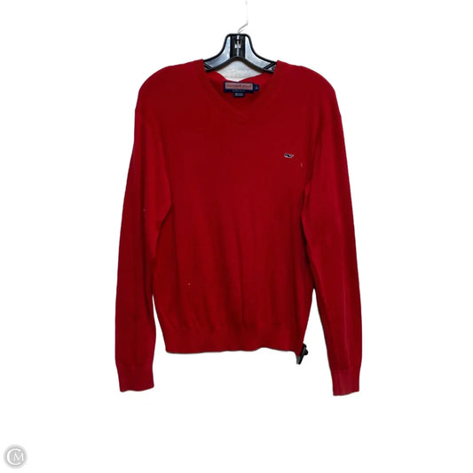 Top Long Sleeve Designer By Vineyard Vines In Red, Size: L