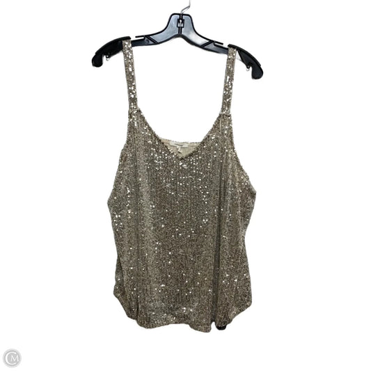Top Sleeveless By Maurices In Tan, Size: 2x
