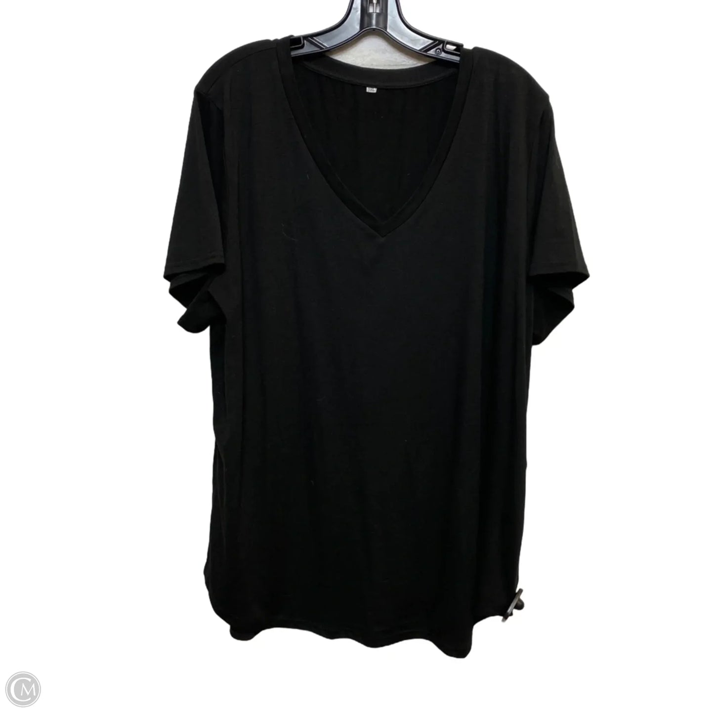 Top Short Sleeve Basic By Cmf In Black, Size: 3x