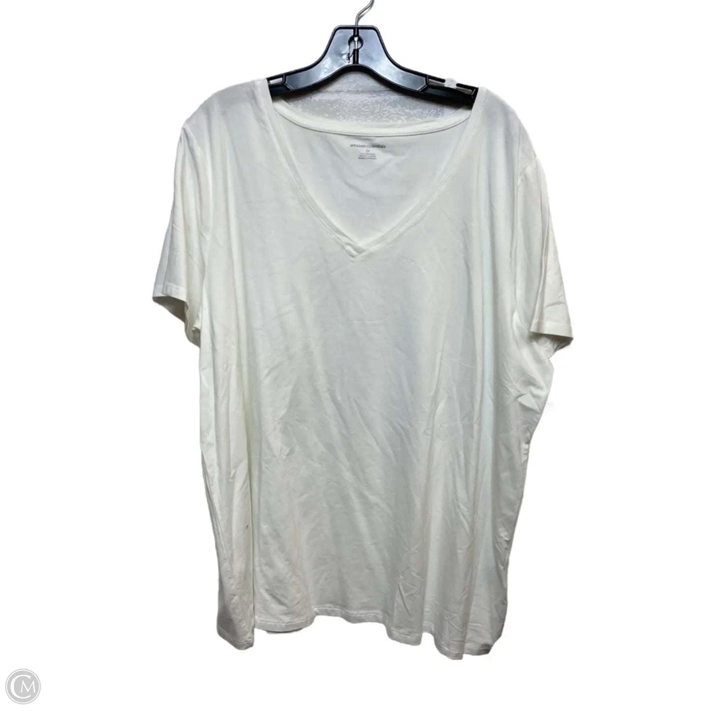Top Short Sleeve Basic By Amazon Essentials In White, Size: 3x