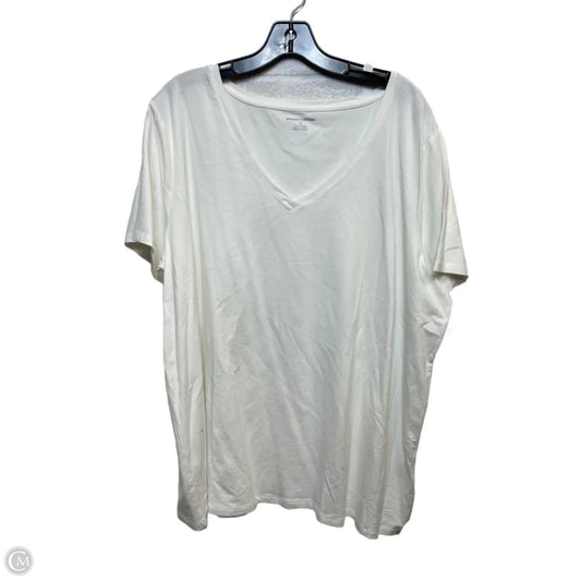 Top Short Sleeve Basic By Amazon Essentials In White, Size: 3x