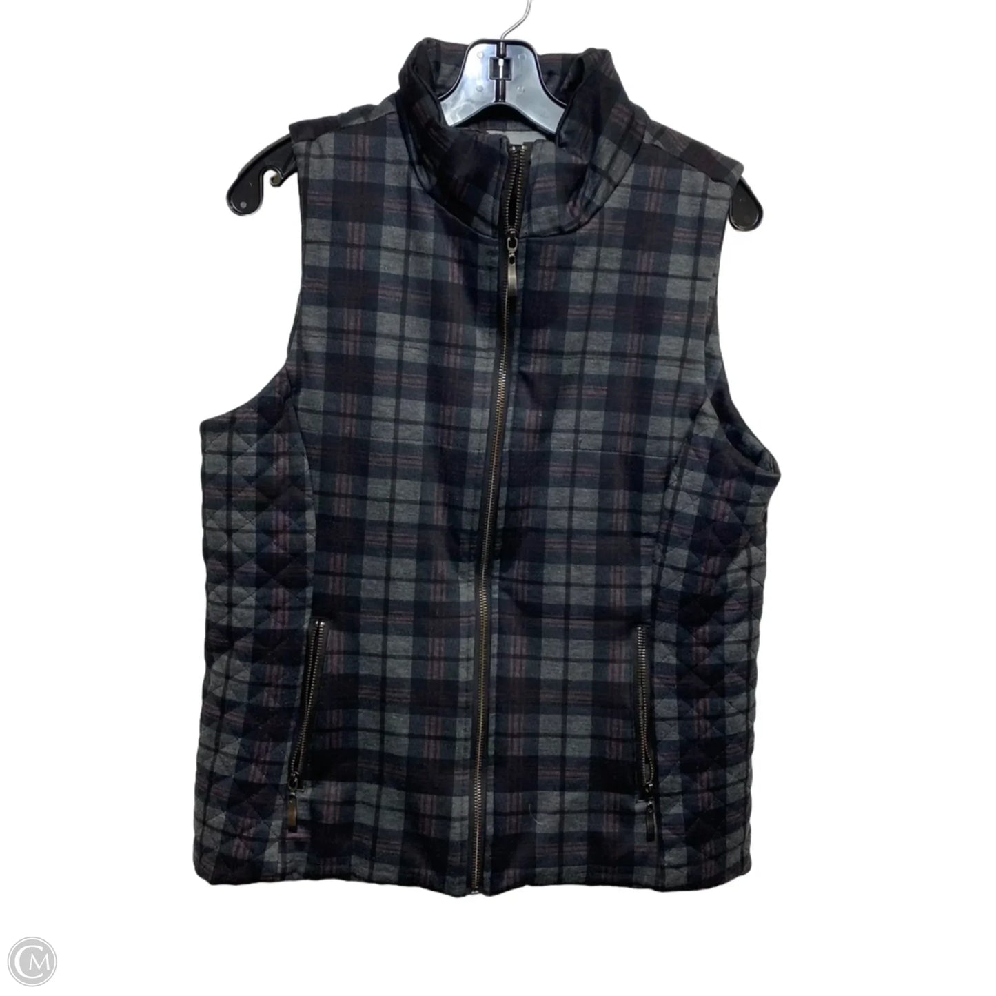 Vest Puffer & Quilted By Lemon Tart In Black & Red, Size: L