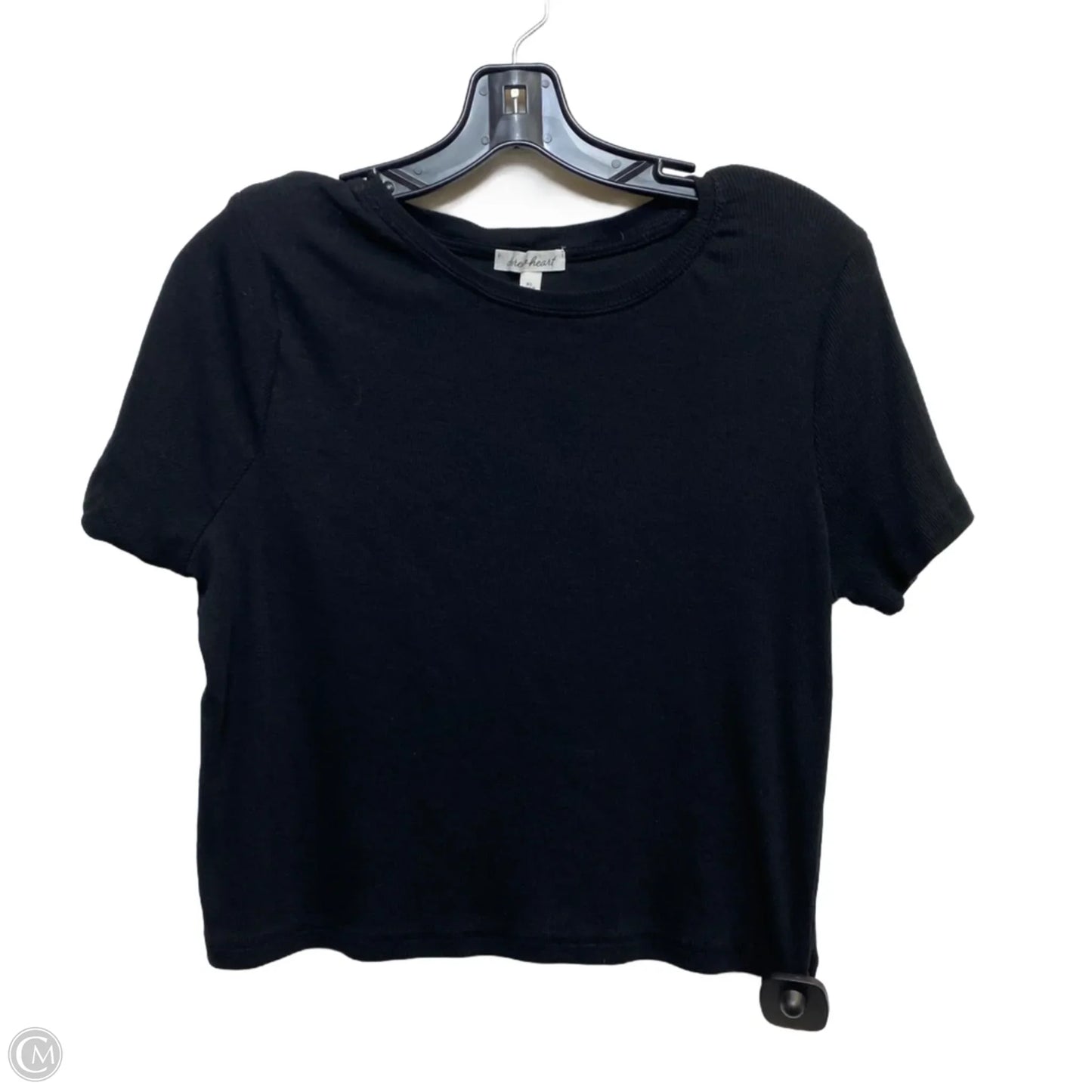 Top Short Sleeve Basic By Derek Heart In Black, Size: Xl