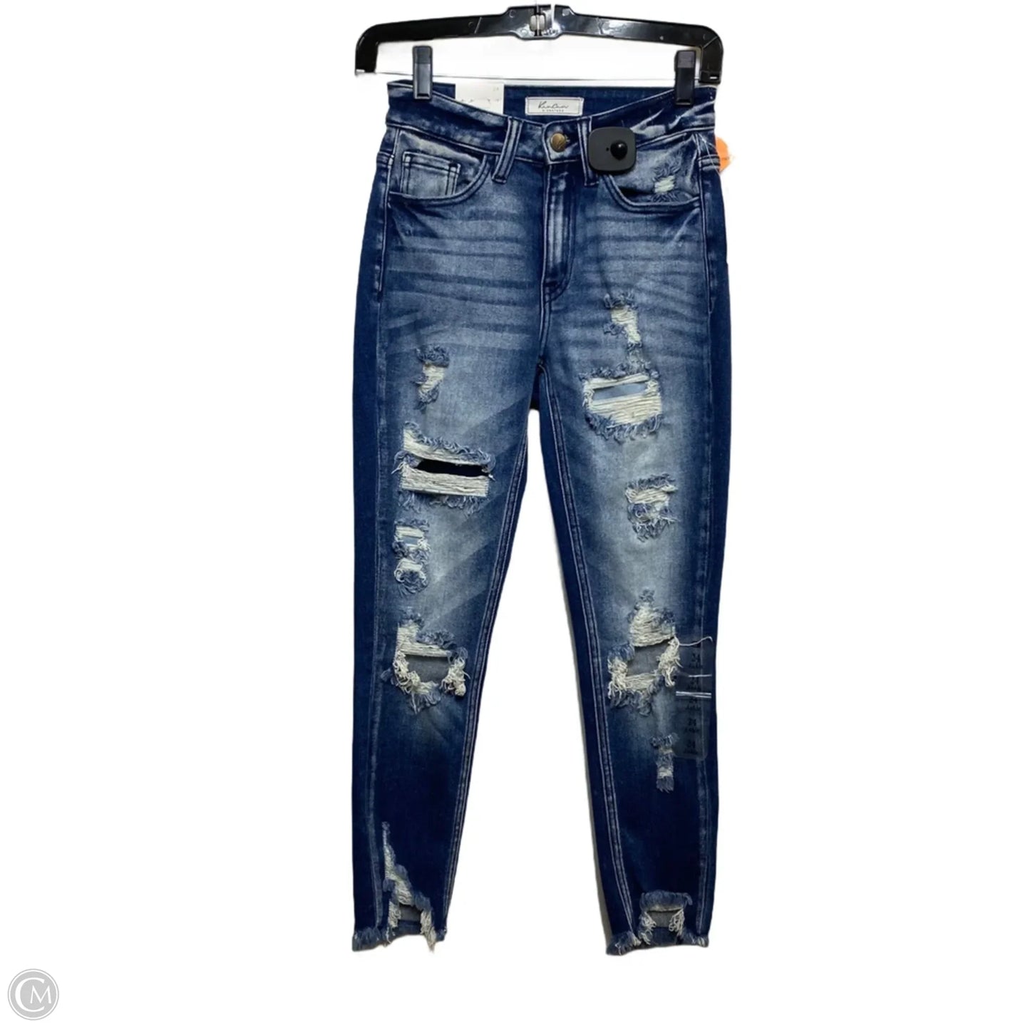 Jeans Skinny By Kancan In Blue Denim, Size: 0