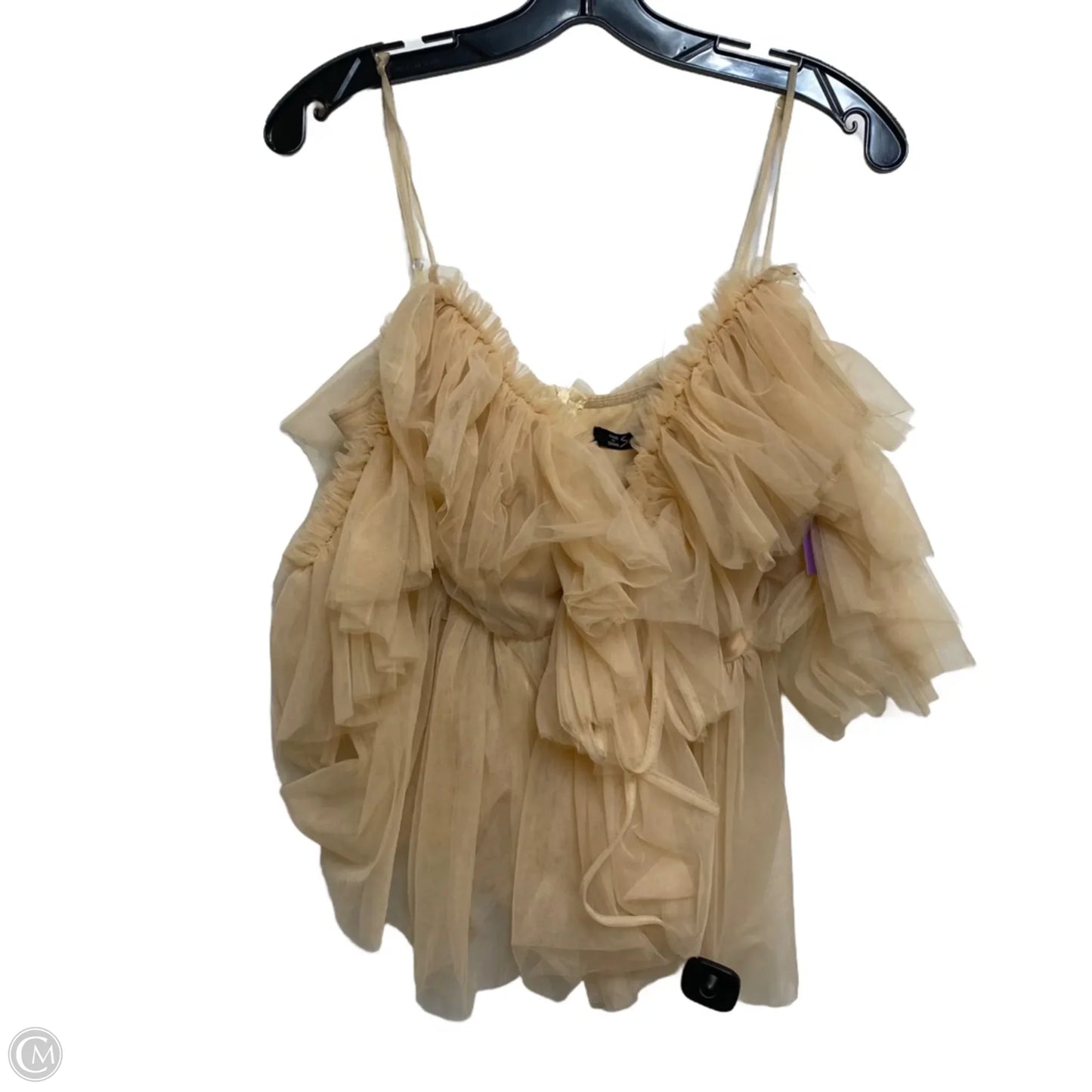 Top Sleeveless By Simplee In Tan, Size: L