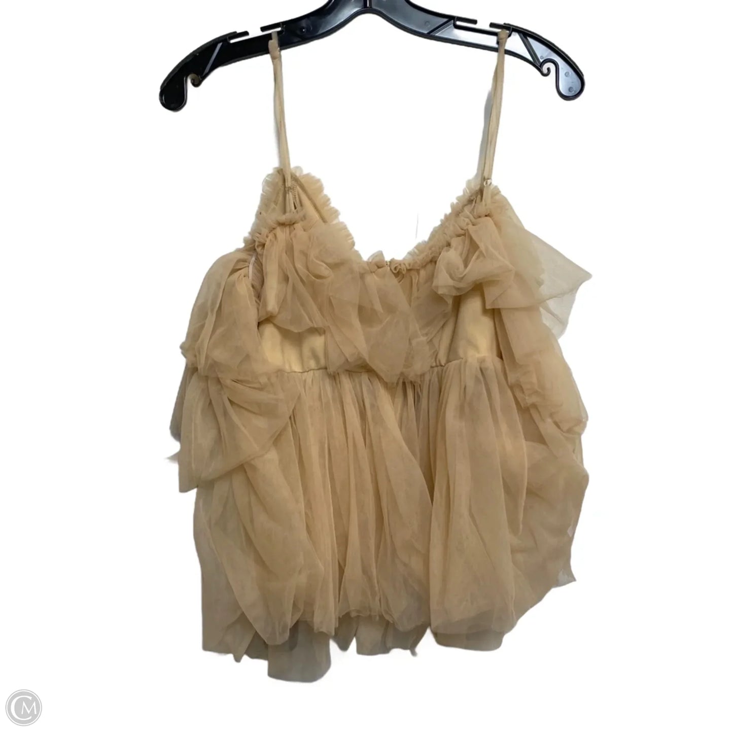 Top Sleeveless By Simplee In Tan, Size: L