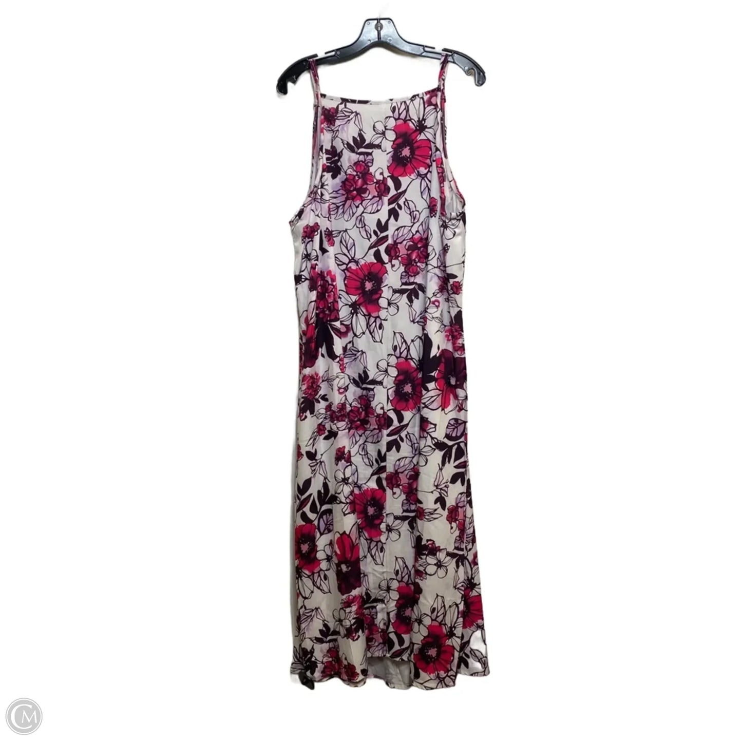Dress Casual Maxi By Cmf In Pink & White, Size: 5x