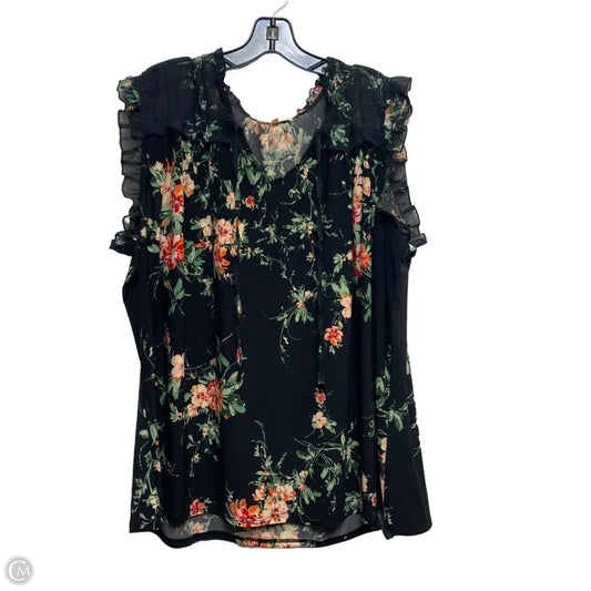 Top Sleeveless By Joie De Visre In Black, Size: 3x