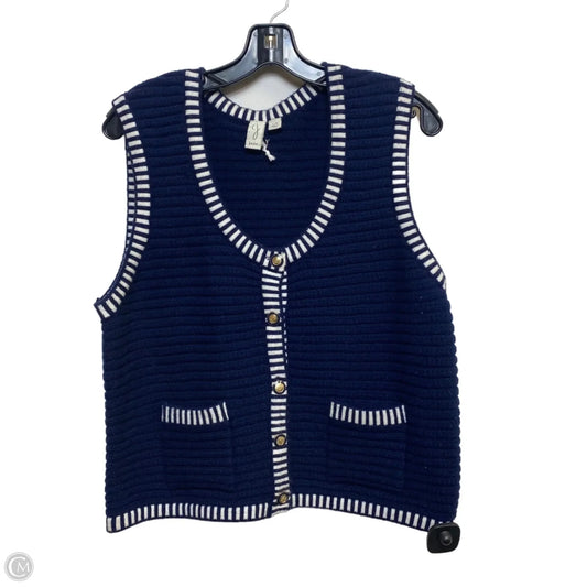 Vest Sweater By Joie In Blue, Size: L
