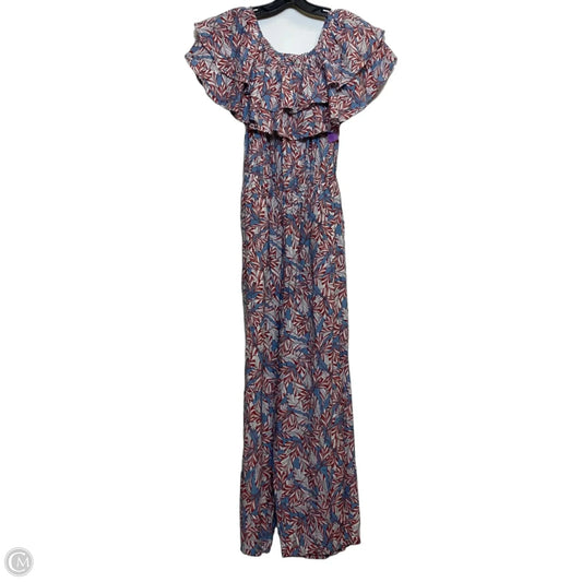 Jumpsuit By Joy Joy In Blue Red & White, Size: M