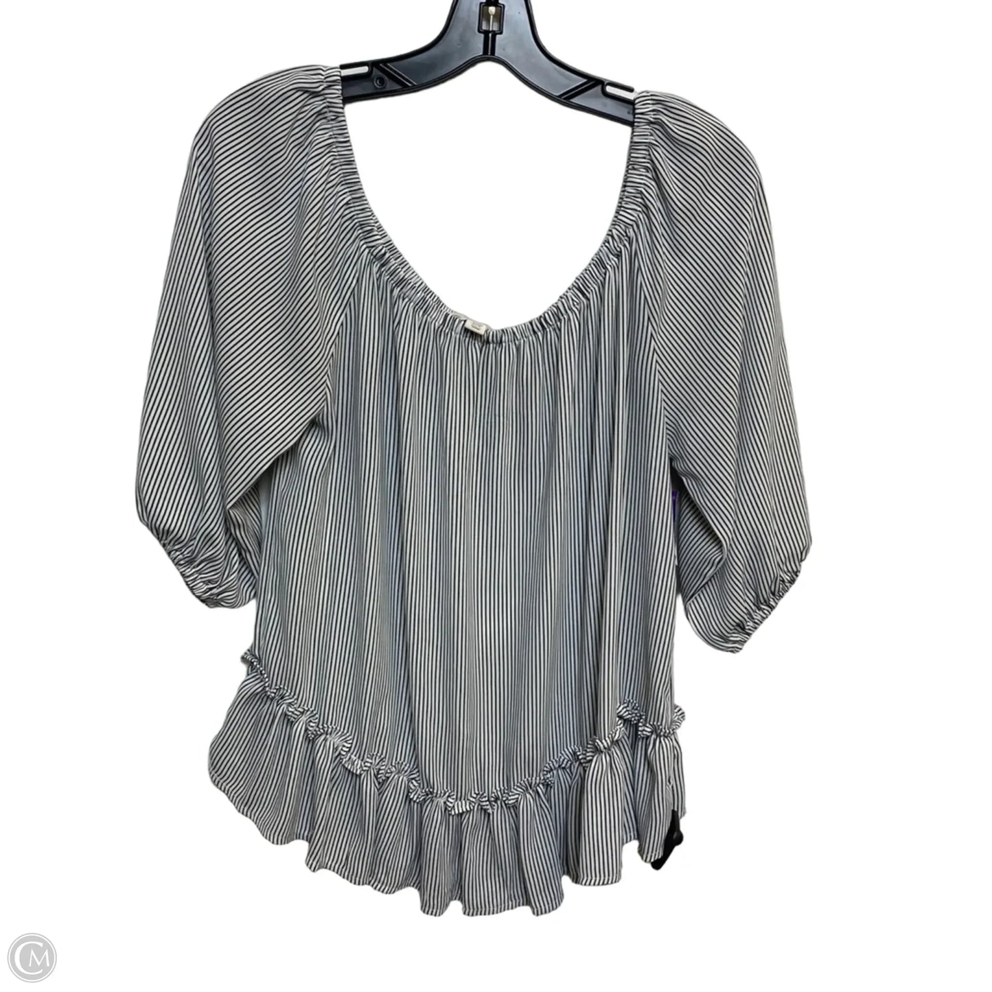 Top Short Sleeve By Lila Rose In Black & White, Size: M