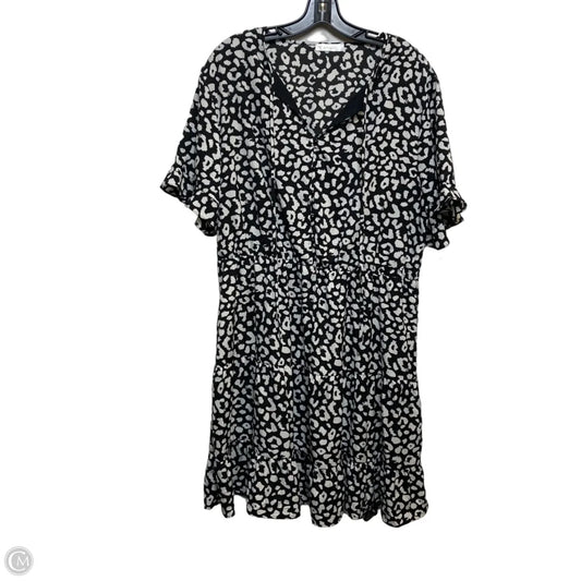 Dress Casual Short By Kirundo In Black & White, Size: Xl