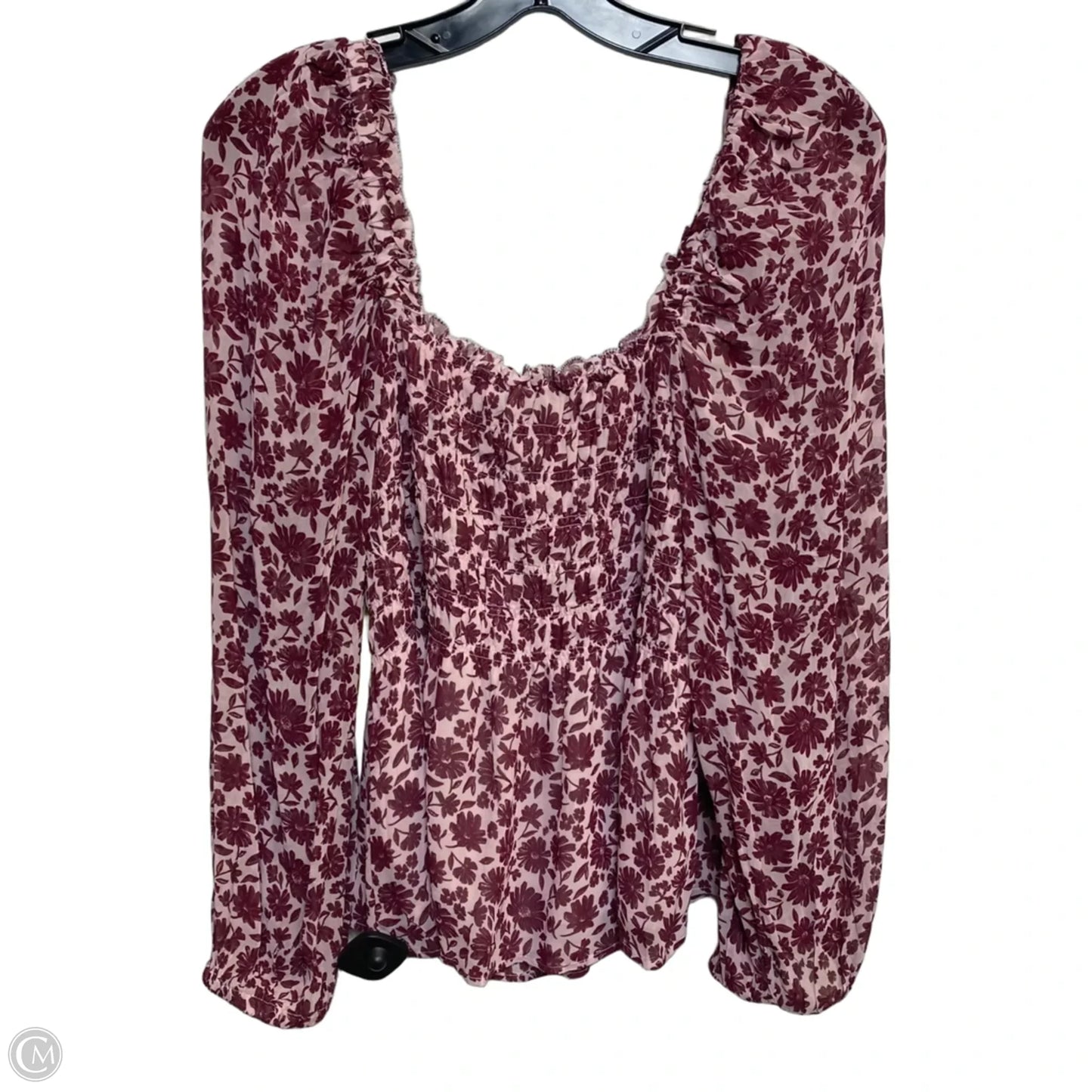 Top Long Sleeve Designer By Vineyard Vines In Red, Size: M