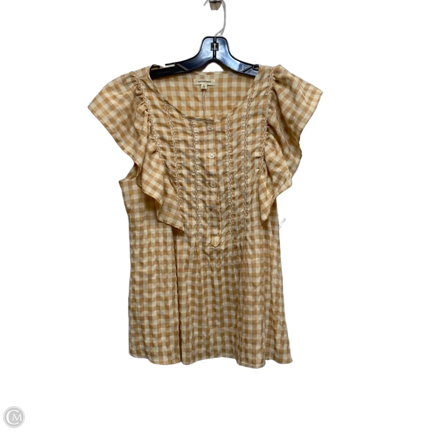 Top Sleeveless By Max Studio In Brown, Size: L