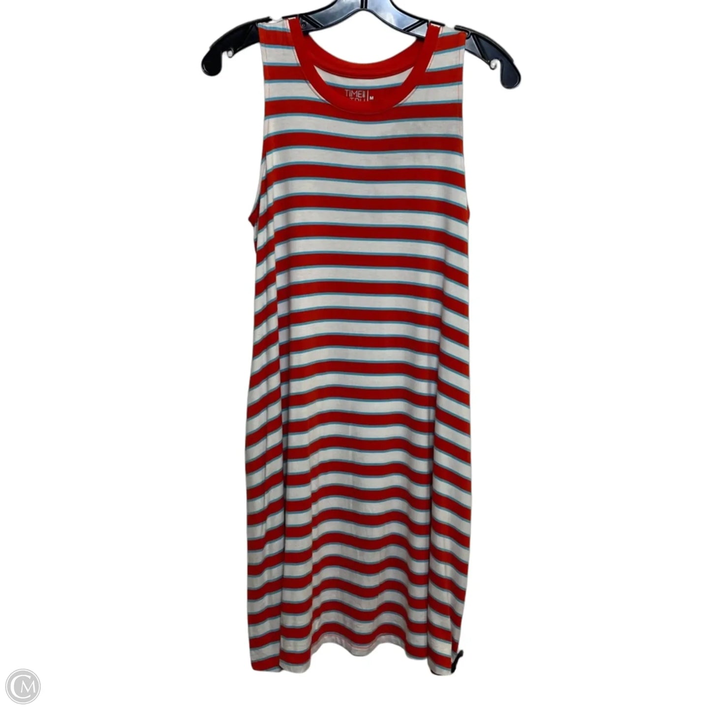 Dress Casual Short By Time And Tru In Blue Red & White, Size: M