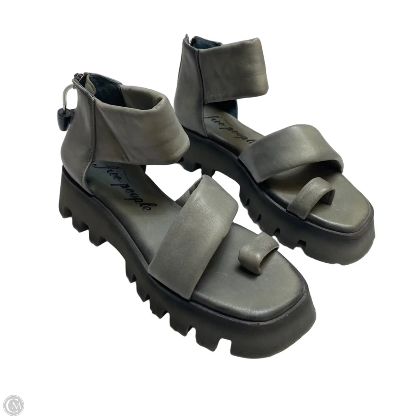 Sandals Heels Platform By Free People In Grey, Size: 5.5