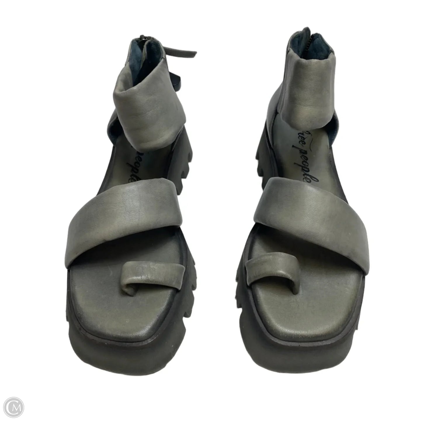 Sandals Heels Platform By Free People In Grey, Size: 5.5
