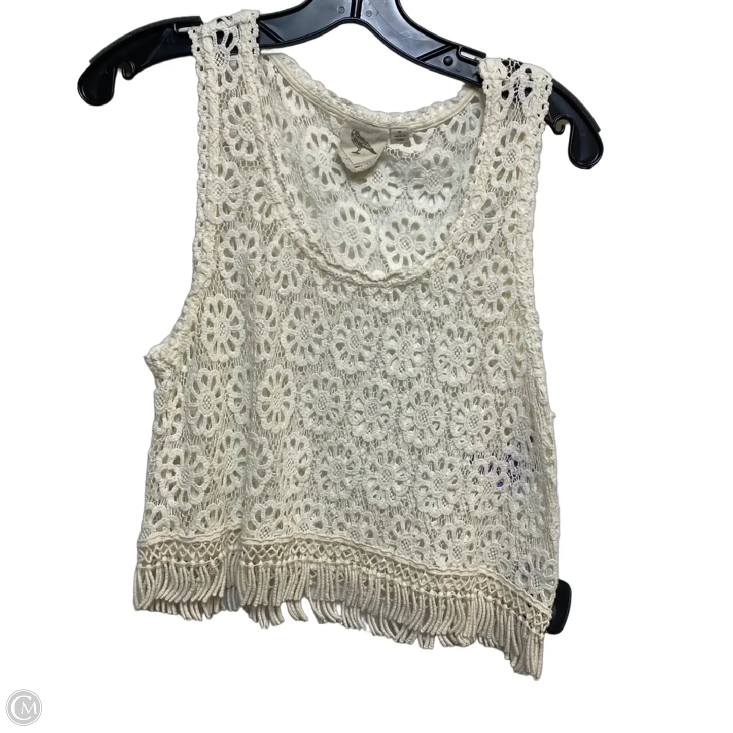 Top Sleeveless By Clothes Mentor In Cream, Size: M