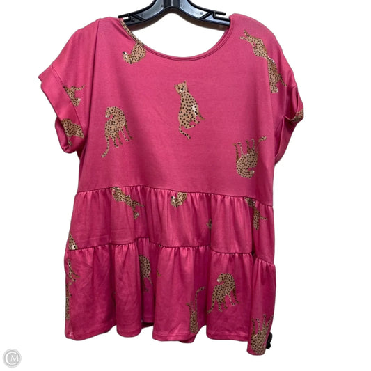 Top Short Sleeve By Entro In Pink, Size: S