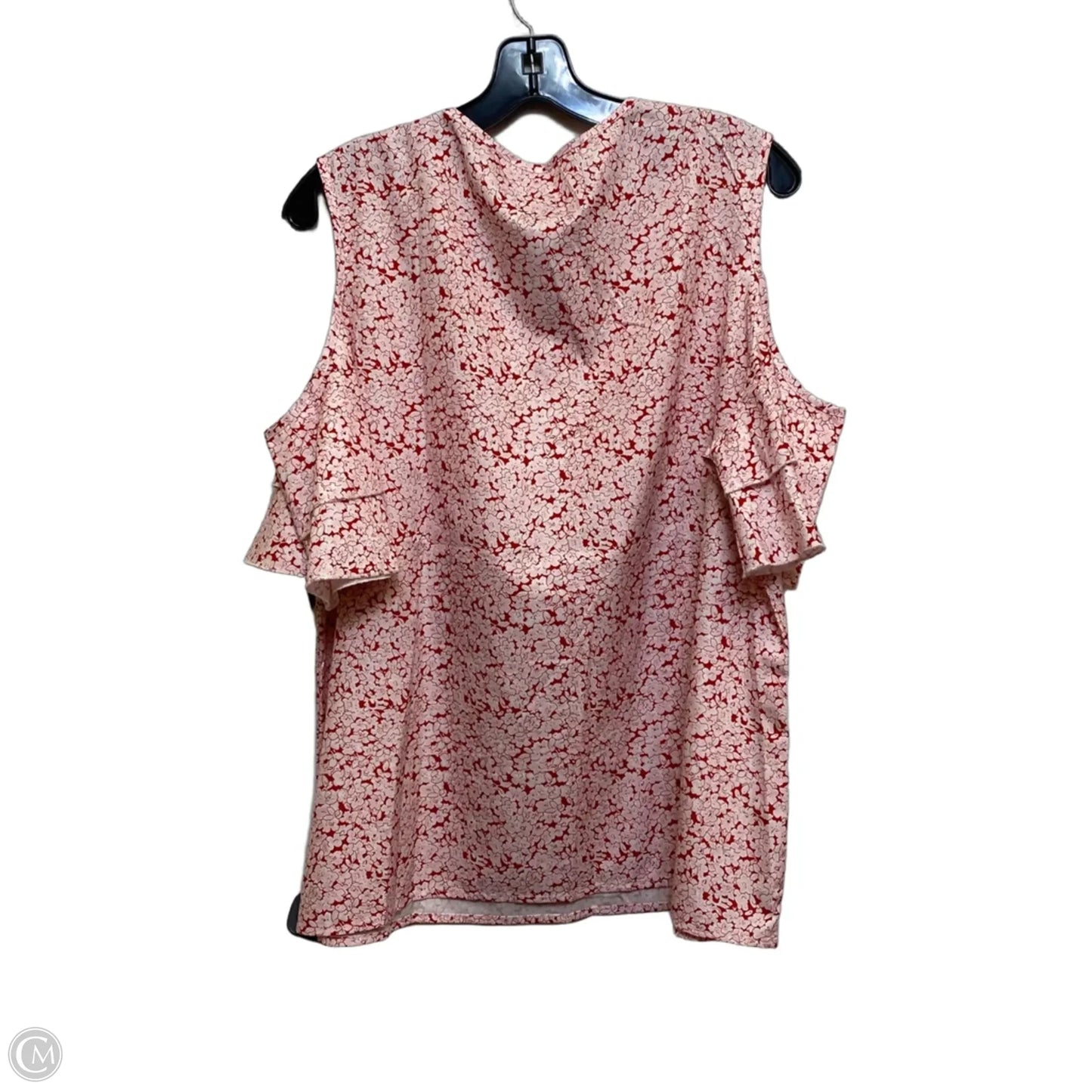 Top Sleeveless By Cmf In Red & White, Size: Xxl