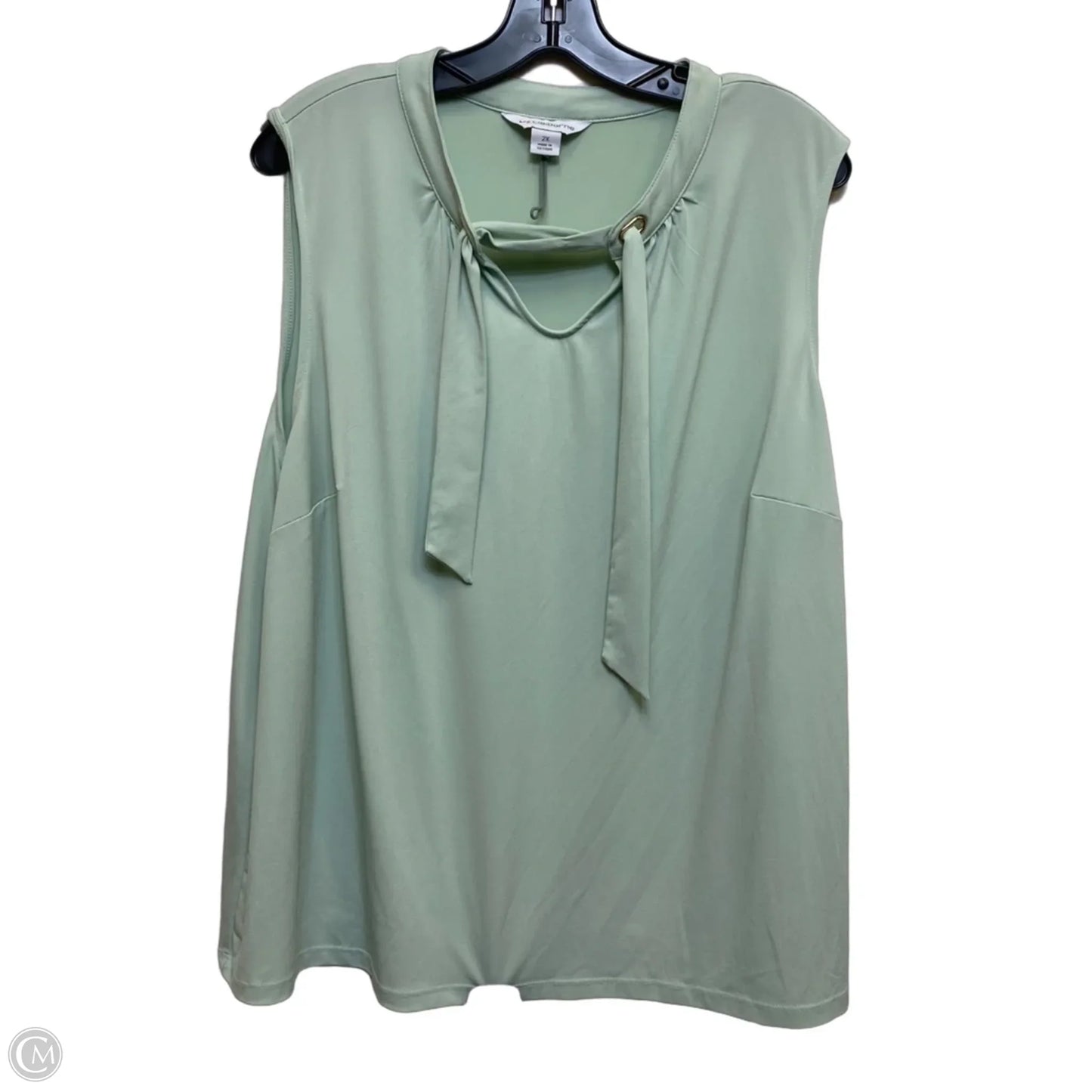 Top Sleeveless By Liz Claiborne In Green, Size: 2x