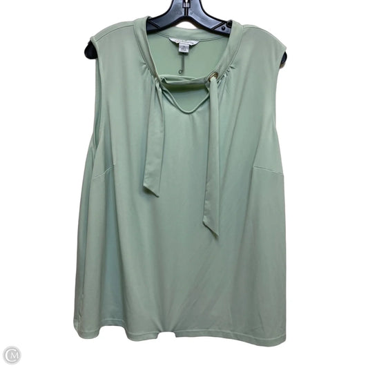 Top Sleeveless By Liz Claiborne In Green, Size: 2x