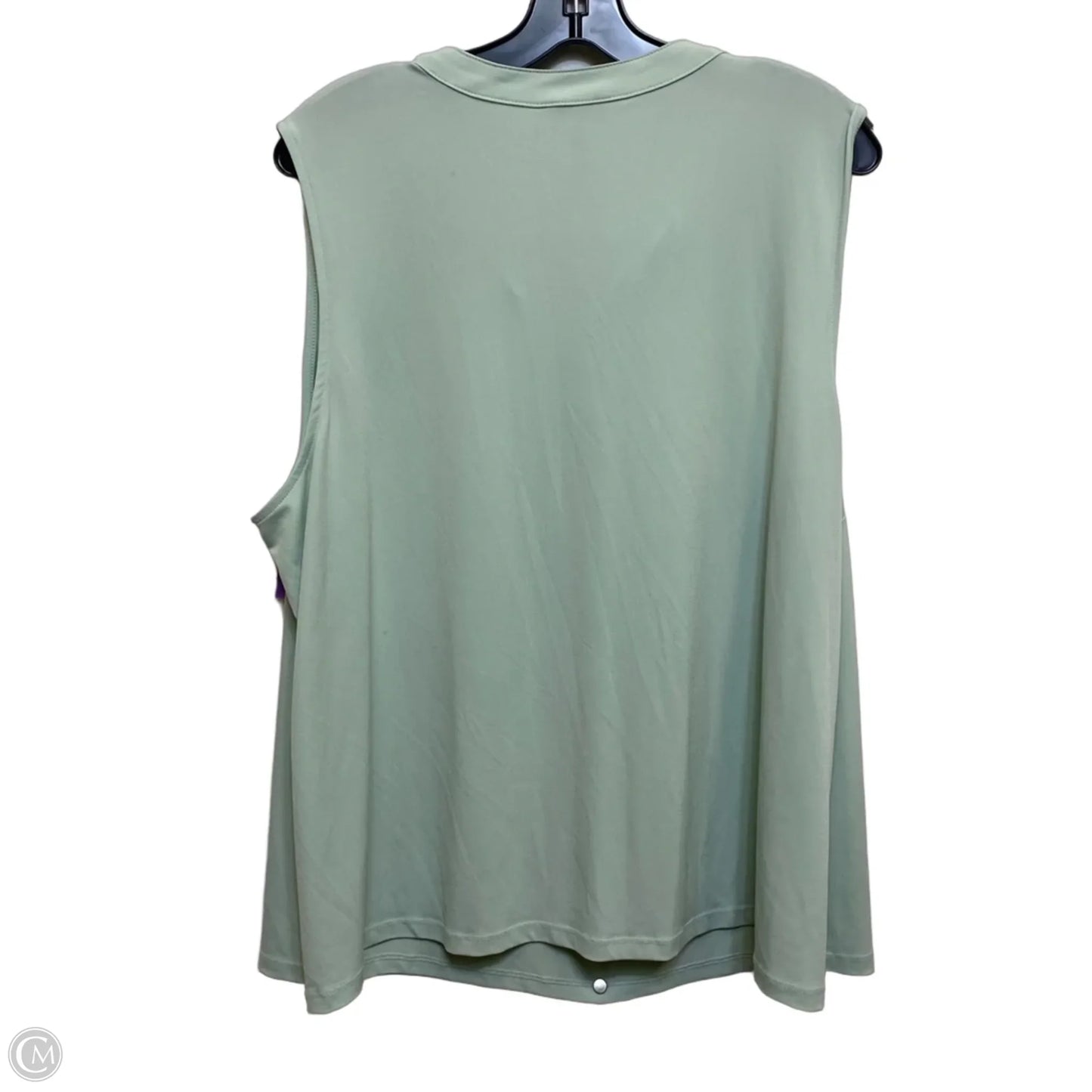 Top Sleeveless By Liz Claiborne In Green, Size: 2x