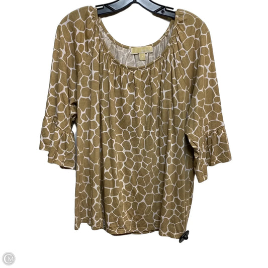 Top Short Sleeve By Michael By Michael Kors In Brown, Size: 2x