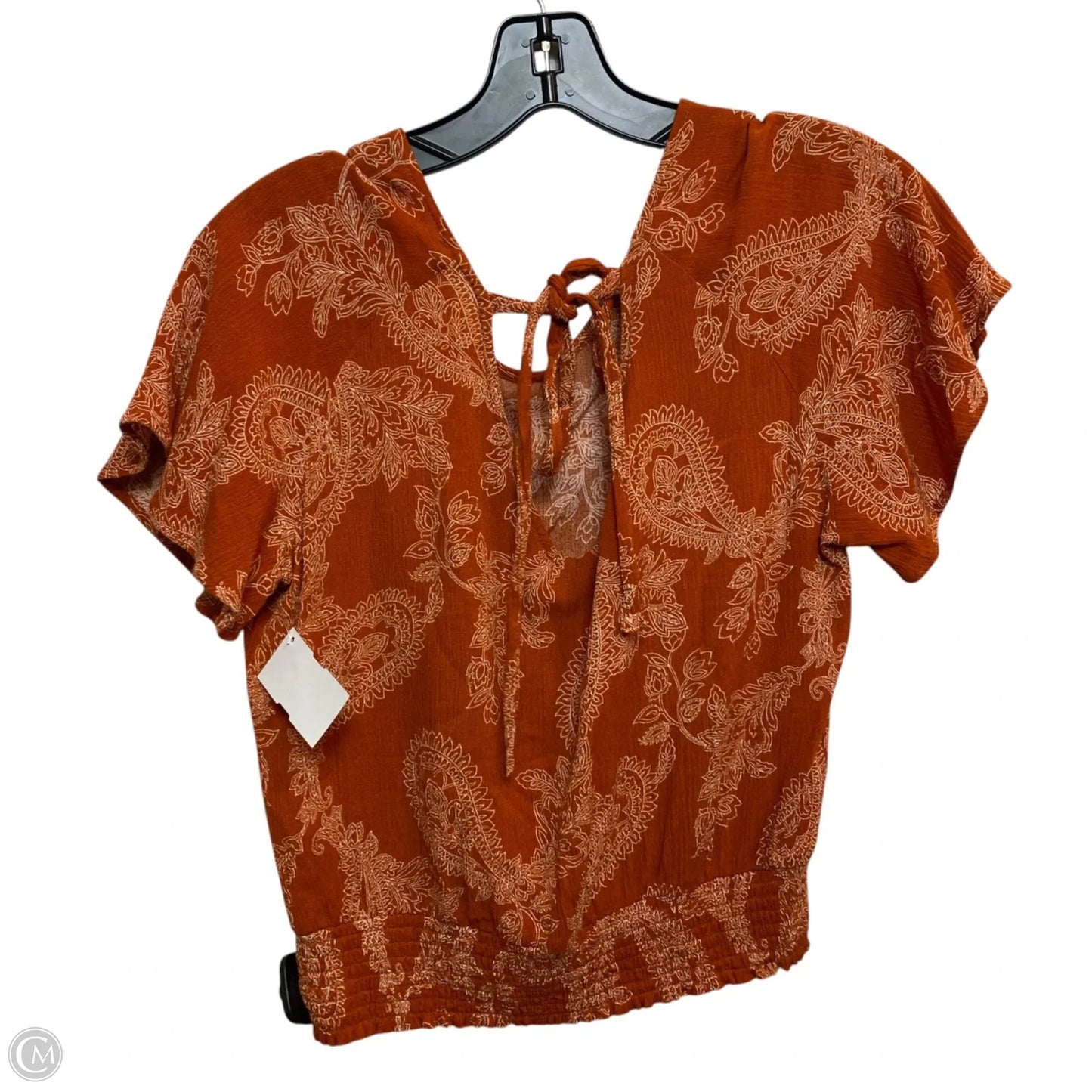 Top Short Sleeve By Paper Crane In Orange, Size: S