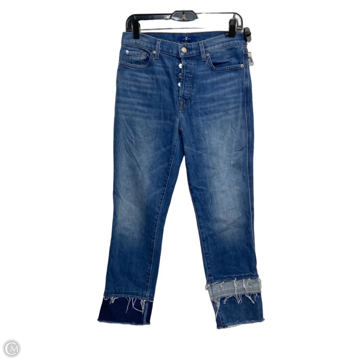 Jeans Designer By 7 For All Mankind In Blue Denim, Size: 8