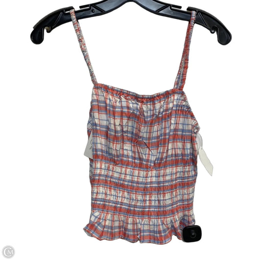Top Sleeveless By Japna In Blue & Pink, Size: L