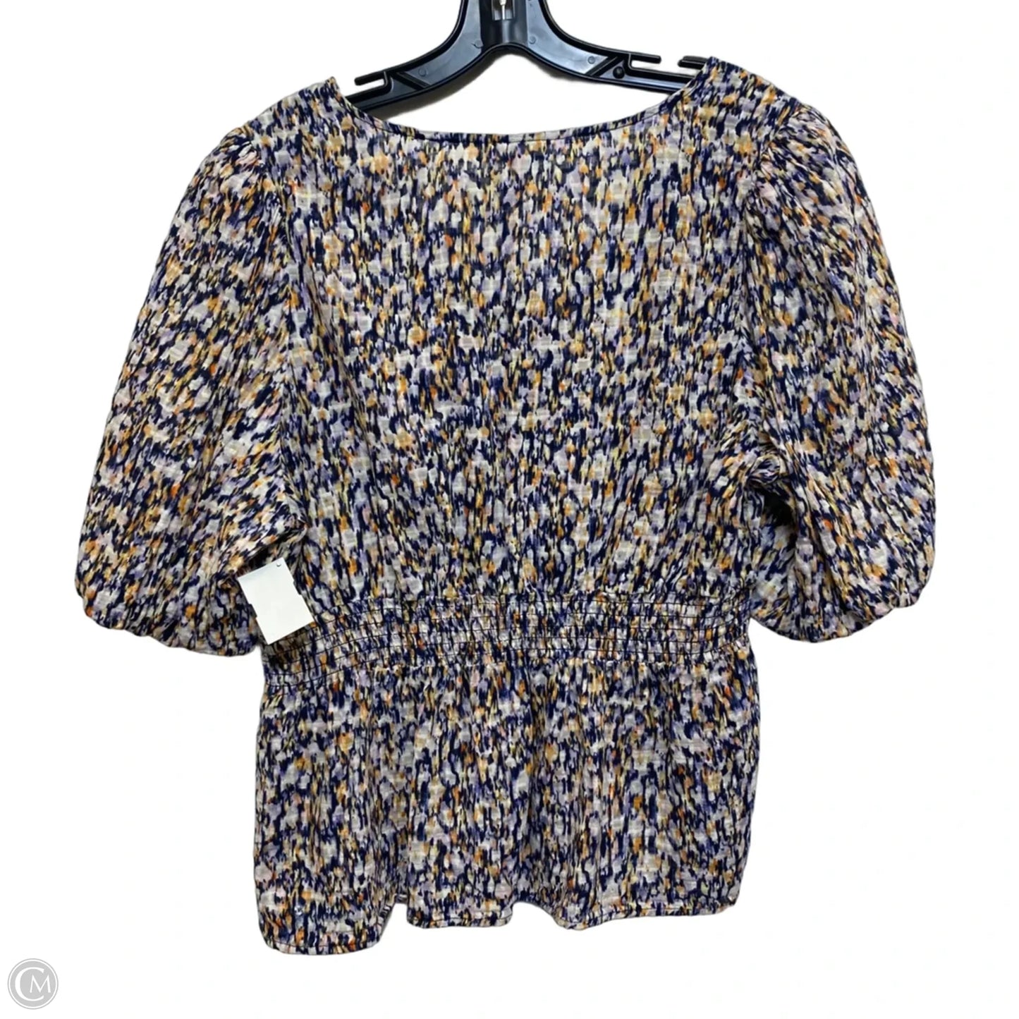 Top Short Sleeve By Time And Tru In Blue & Orange, Size: L