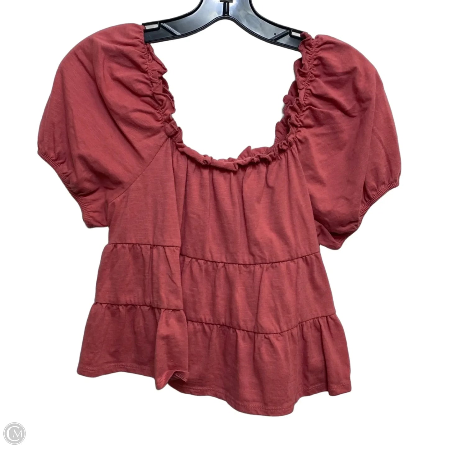 Top Short Sleeve By Love, Fire In Pink, Size: M
