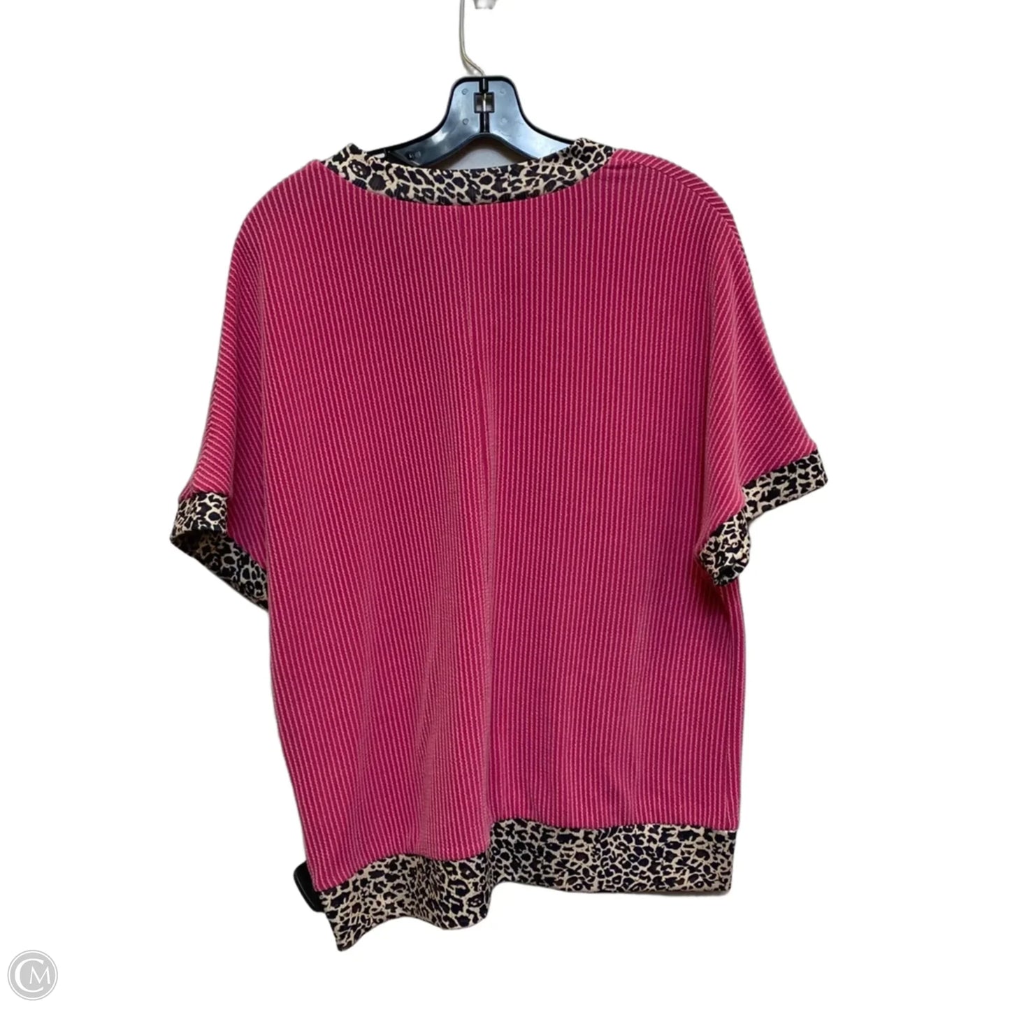 Top Short Sleeve By Cmf In Pink, Size: L