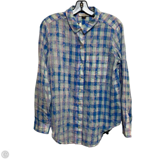Top Long Sleeve By Pilcro In Blue, Size: S