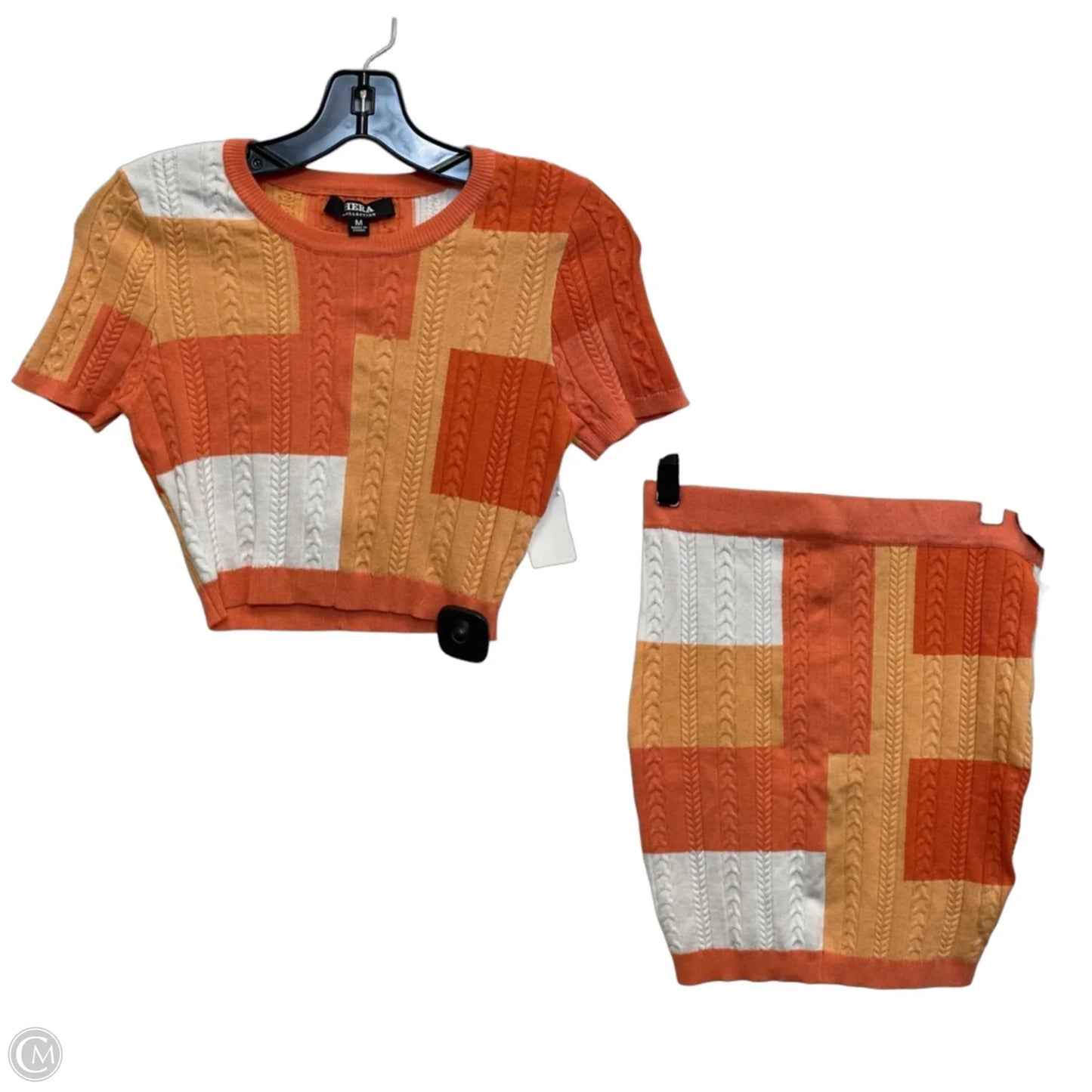 Skirt Set 2pc By Hera In Orange, Size: M