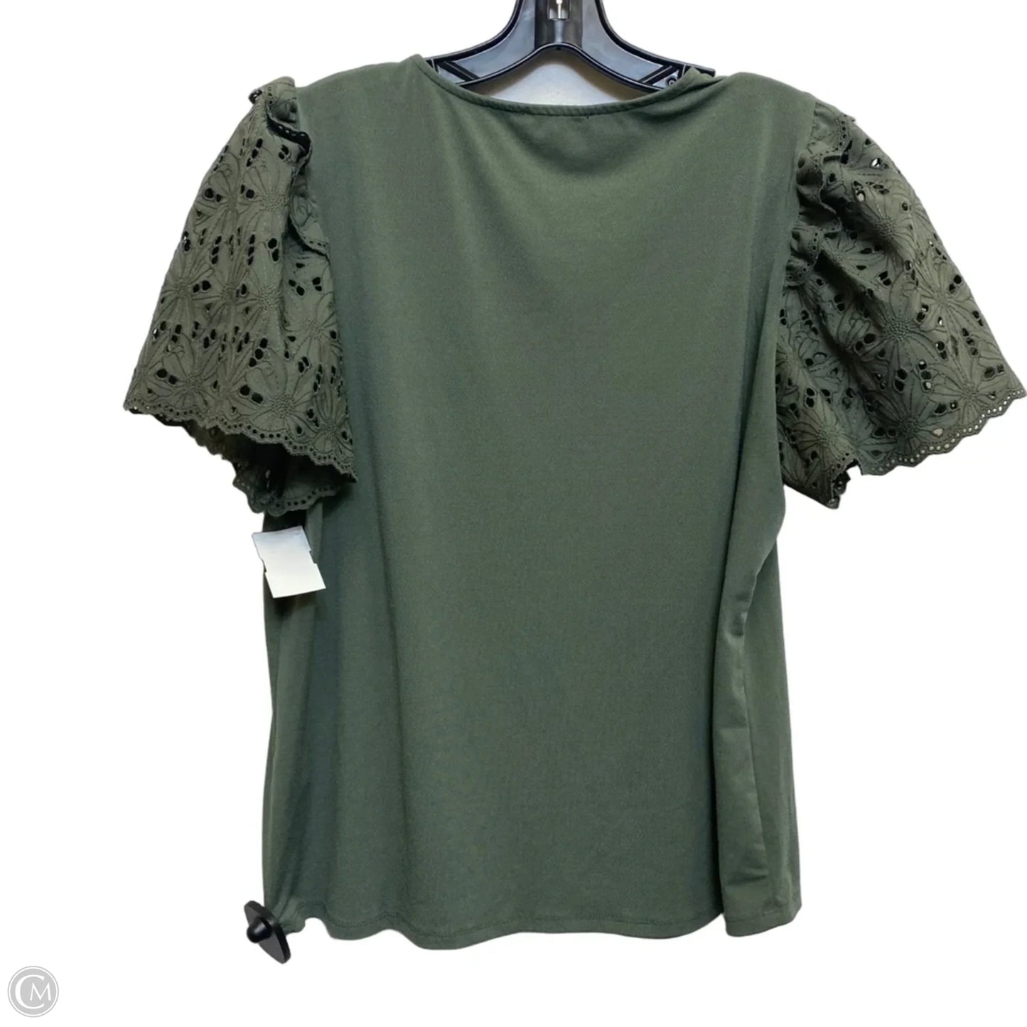 Top Short Sleeve By Adrianna Papell In Green, Size: L