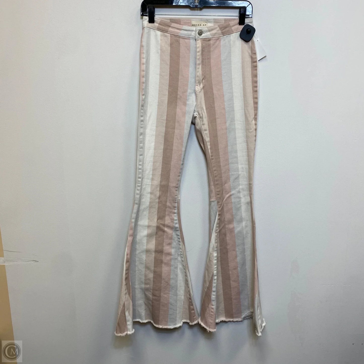 Jeans Flared By Dress Up In Pink Denim, Size: M