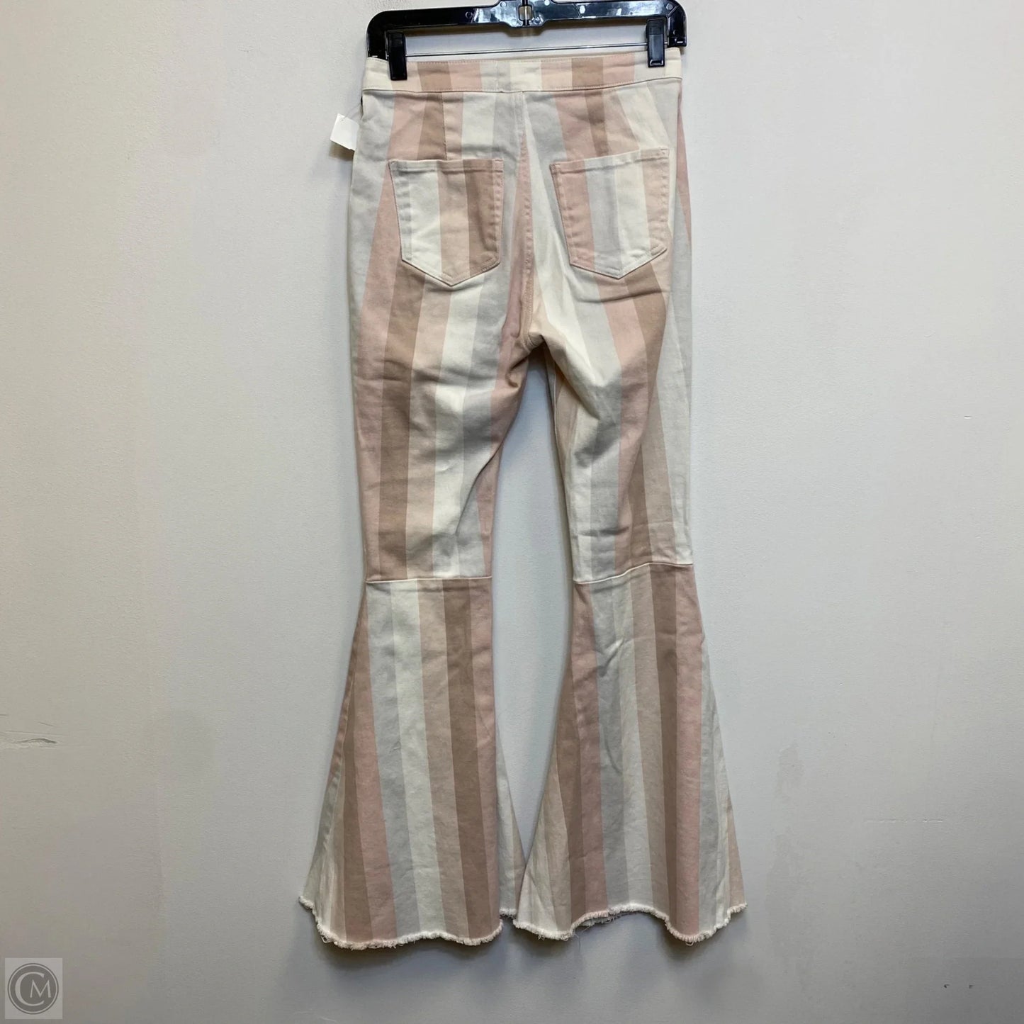 Jeans Flared By Dress Up In Pink Denim, Size: M