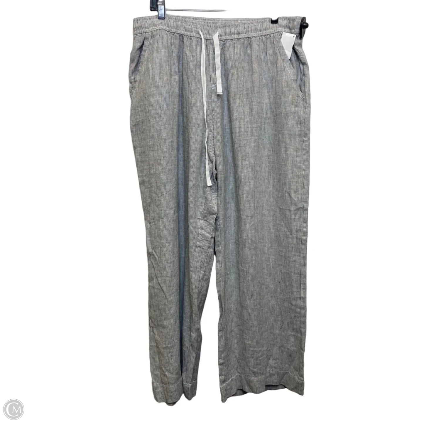 Pants Linen By Briggs In Blue & White, Size: Xl