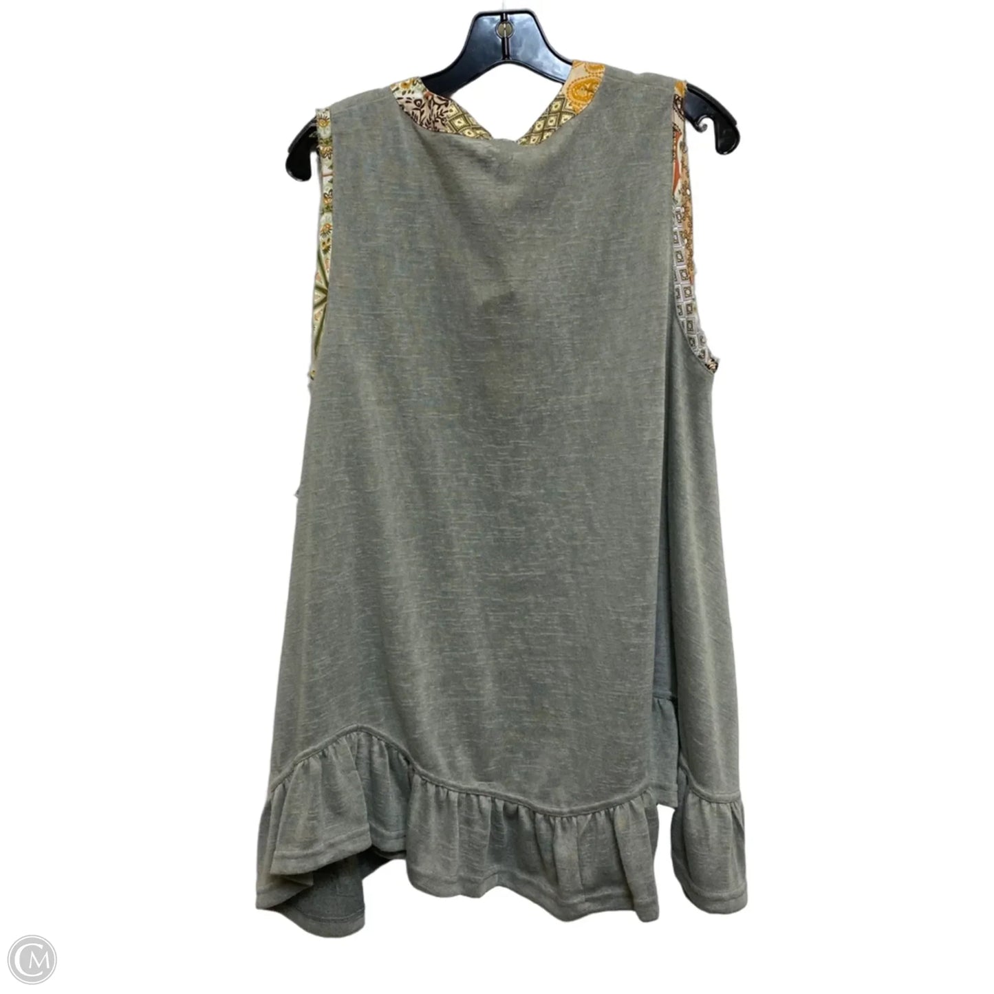 Top Sleeveless By Easel In Grey, Size: L