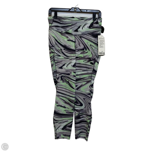 Athletic Leggings Designer By Lululemon In Black & Green, Size: M