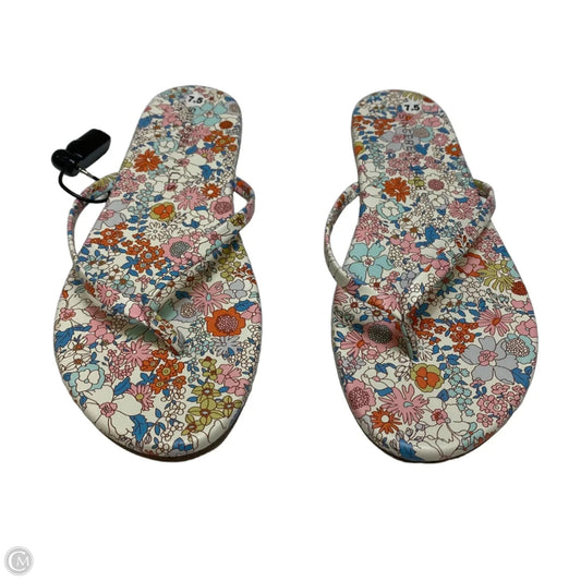 Sandals Flip Flops By Sincerely Jules In Blue & Pink, Size: 7.5