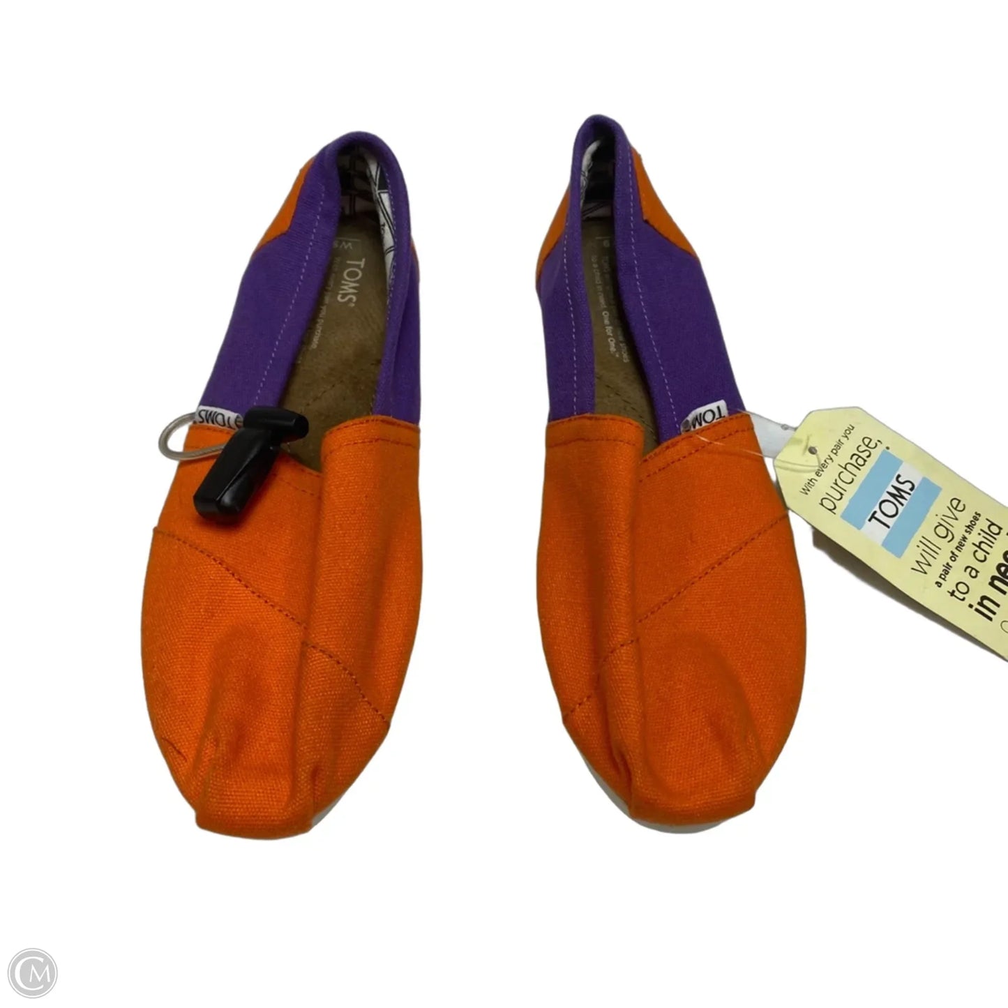 Shoes Flats By Toms In Orange & Purple, Size: 9